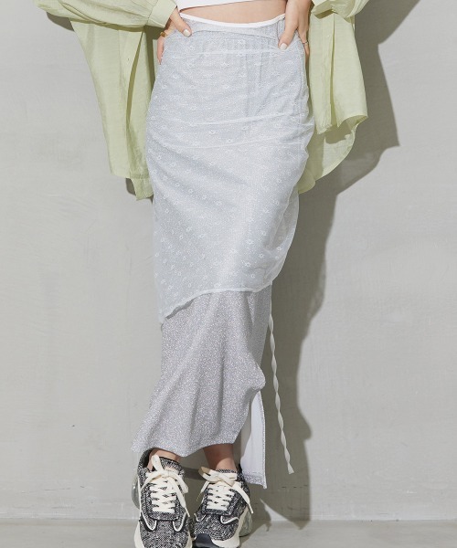 SEN TOKYO(セントーキョー)の「いつものコーデに一癖。レースレイヤード巻きスカート(スカート・レディース・ブラック/ホワイト・FREE)」の22枚目の写真