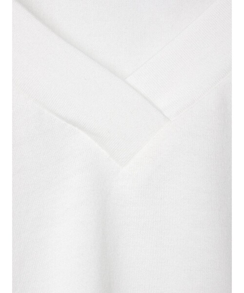 mizuiroind（ミズイロインド）の「mizuiro ind Vネック アシンメトリー ノースリーブ プルオーバー（Tシャツ/カットソー・レディース・ライトブルー/ブラック/オフホワイト/ブルー/グレー・FREE）」の7枚目の写真