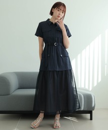 LADYMADE | メッシュレイヤードワークポケットワンピース(ワンピース)