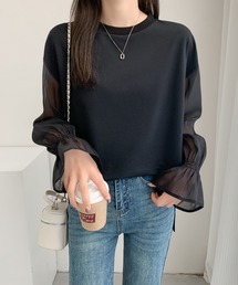 ECLIN | シアーキャンディスリーブカットソー(Tシャツ/カットソー)