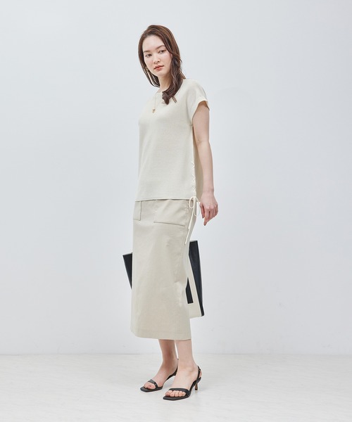 【セール】ペーパーコットンレースアップニットトップス（Tシャツ/カットソー）｜ROPE'（ロペ） mdprevattcaulkingandwaterproofing.com
