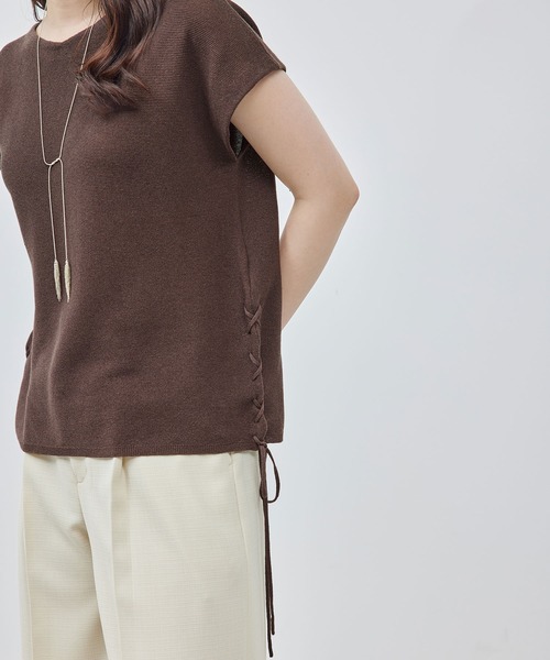 【セール】ペーパーコットンレースアップニットトップス（Tシャツ/カットソー）｜ROPE'（ロペ） mdprevattcaulkingandwaterproofing.com