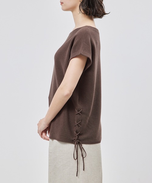 【セール】ペーパーコットンレースアップニットトップス（Tシャツ/カットソー）｜ROPE'（ロペ） mdprevattcaulkingandwaterproofing.com