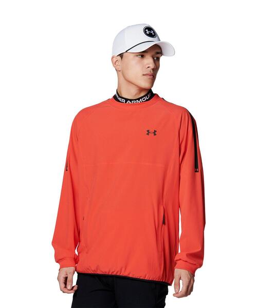 【入手困難】UA ストレッチ ウーブン プルオーバー ジャケット SM オレンジ UNDER ARMOUR（アンダーアーマー）の「UAストレッチウーブン プル