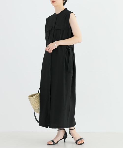 URBAN RESEARCH（アーバンリサーチ）の「サイドベルトジレワンピース（ワンピース・レディース・ブラック/カーキ・FREE）」の21枚目の写真
