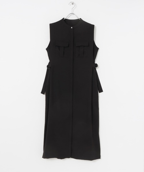 URBAN RESEARCH（アーバンリサーチ）の「サイドベルトジレワンピース（ワンピース・レディース・ブラック/カーキ・FREE）」の5枚目の写真