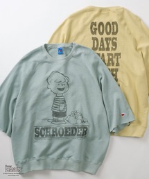 PEANUTS（ピーナッツ）の「【Fruit of the Loom/フルーツオブザルーム】PEANUTSコラボ キャラクター ヴィンテージイラストデザイン 半袖クルーネックスウェット/ビッグシルエット/オーバーサイズ（Tシャツ/カットソー・メンズ）」