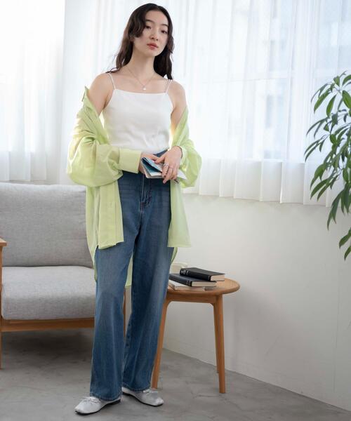 WEGO（ウィゴー）の「WEGO/nachumoreカップイン2ストラップキャミ（キャミソール・レディース・ホワイト/ブラック・MEDIUM/SMALL）」の3枚目の写真