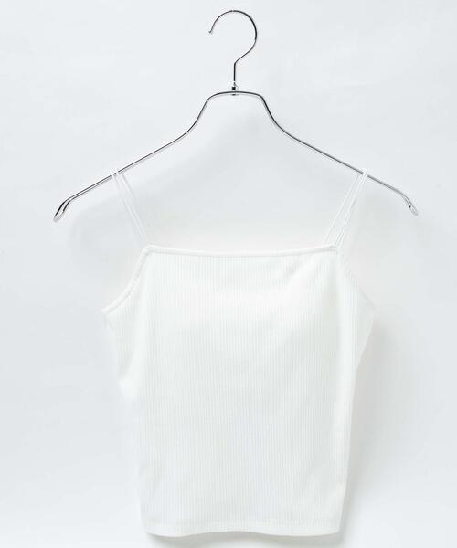 WEGO（ウィゴー）の「WEGO/nachumoreカップイン2ストラップキャミ（キャミソール・レディース・ホワイト/ブラック・MEDIUM/SMALL）」の14枚目の写真