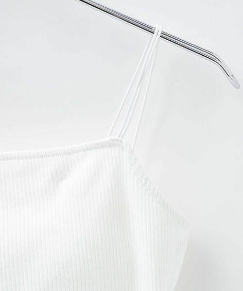 WEGO（ウィゴー）の「WEGO/nachumoreカップイン2ストラップキャミ（キャミソール・レディース・ホワイト/ブラック・MEDIUM/SMALL）」の5枚目の写真