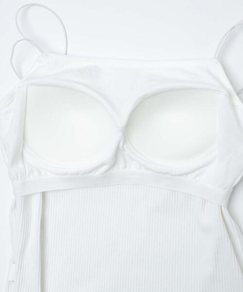 WEGO（ウィゴー）の「WEGO/nachumoreカップイン2ストラップキャミ（キャミソール・レディース・ホワイト/ブラック・MEDIUM/SMALL）」の7枚目の写真