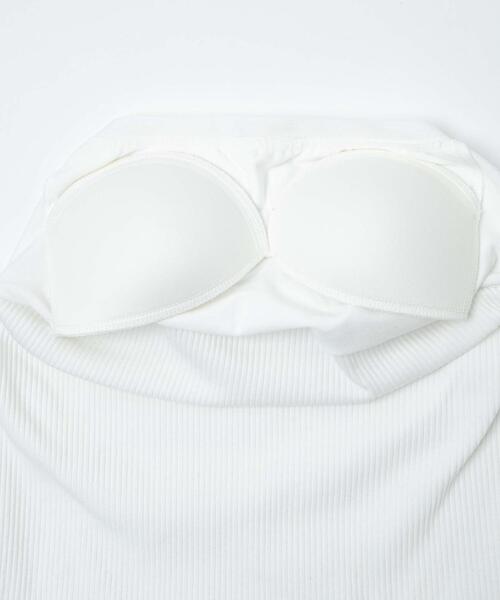 WEGO（ウィゴー）の「WEGO/nachumoreカップイン2ストラップキャミ（キャミソール・レディース・ホワイト/ブラック・MEDIUM/SMALL）」の8枚目の写真