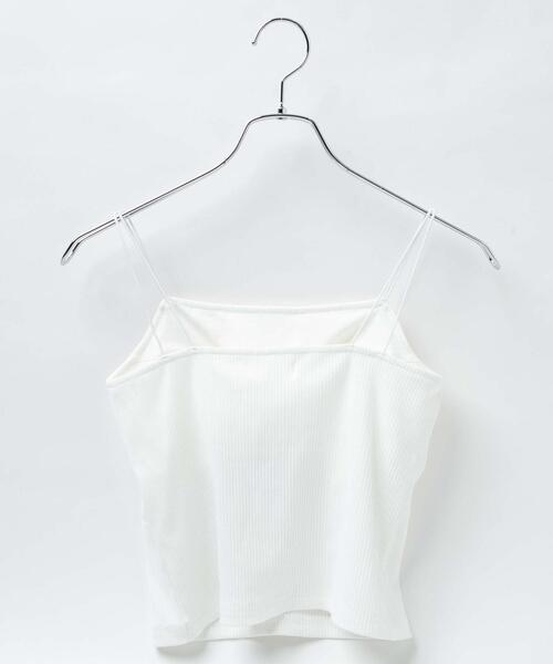 WEGO（ウィゴー）の「WEGO/nachumoreカップイン2ストラップキャミ（キャミソール・レディース・ホワイト/ブラック・MEDIUM/SMALL）」の4枚目の写真