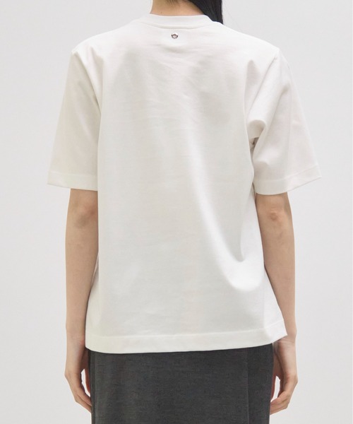 CINOH(チノ)の「【CINOH/チノ】別注 REFINA COMPACT TEE/リフィナコットンコンパクトTシャツ/シンプルTシャツ(Tシャツ/カットソー・レディース・グレー/ブルー/オフホワイト・36/38)」の12枚目の写真