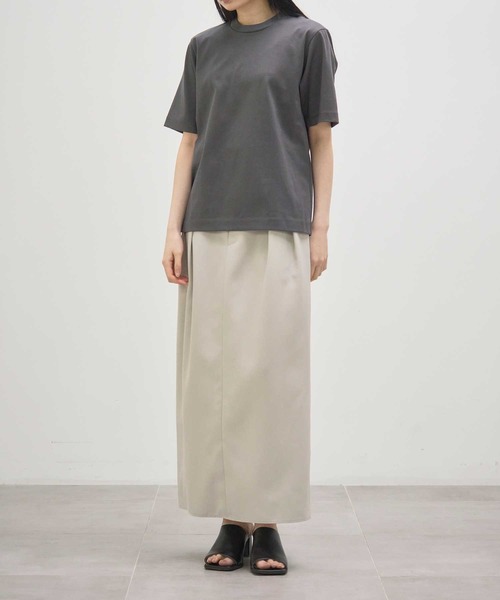 CINOH(チノ)の「【CINOH/チノ】別注 REFINA COMPACT TEE/リフィナコットンコンパクトTシャツ/シンプルTシャツ(Tシャツ/カットソー・レディース・グレー/ブルー/オフホワイト・36/38)」の19枚目の写真