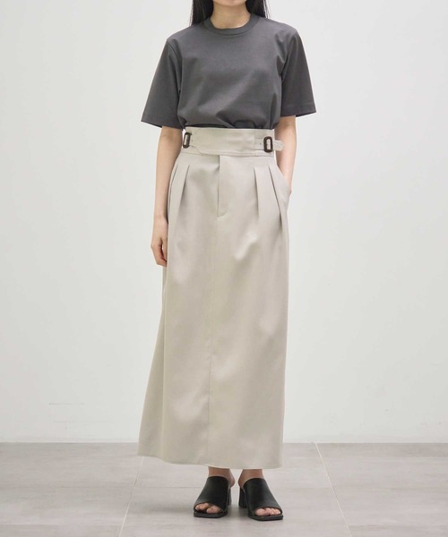 CINOH(チノ)の「【CINOH/チノ】別注 REFINA COMPACT TEE/リフィナコットンコンパクトTシャツ/シンプルTシャツ(Tシャツ/カットソー・レディース・グレー/ブルー/オフホワイト・36/38)」の20枚目の写真