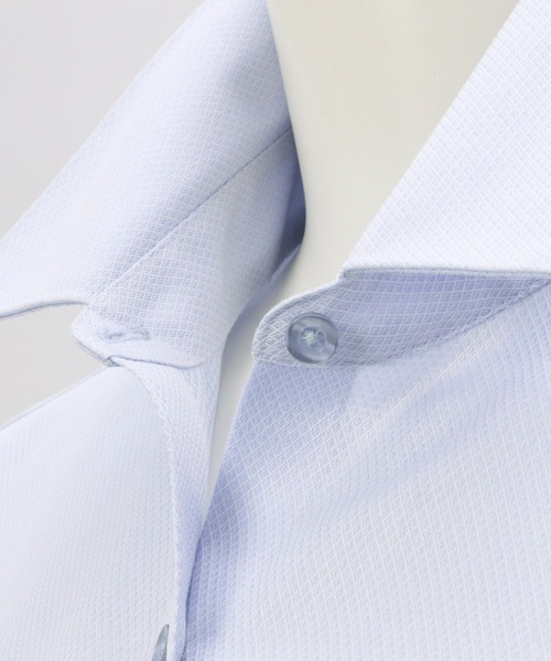 TOKYO SHIRTS(トウキョウシャツ)の「超形態安定ノーアイロン レギュラー 7分袖ビジネスワイシャツ(ビジネスシャツ・レディース・ブルー・S/XL/LL/L/M)」の3枚目の写真