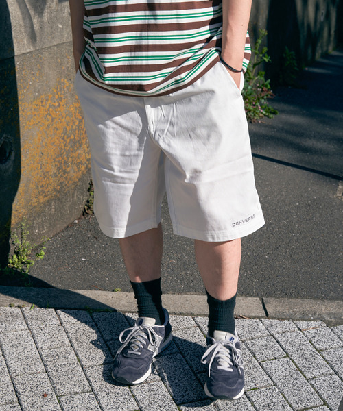 CONVERSE（コンバース）の「CONVERSE コンバース ツイルショーツ（その他パンツ・メンズ・ターコイズブルー/レモンイエロー/ベージュ/ライトブルー/オリーブ/ブラック/チェリーレッド/ホワイト・LL/L/M）」の2枚目の写真