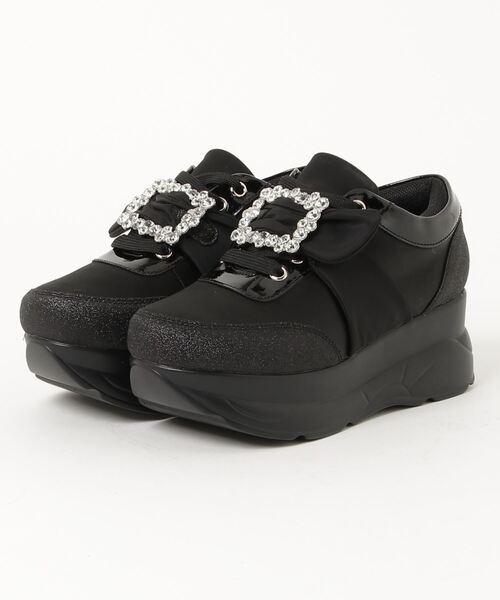 YOSUKE ヨースケ 厚底 ビジュー スニーカー クリスタル風バックル 4450003（スニーカー）｜YOSUKE（ヨースケ）