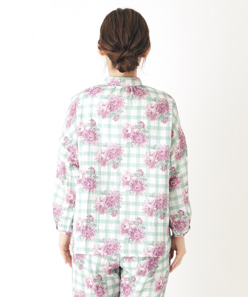 LAURA ASHLEY（ローラアシュレイ）の「【UK本国一推し柄】バーンズフィールド 柄 プリントガーゼシャツ（シャツ/ブラウス・レディース・グリーン系その他2・00）」の10枚目の写真