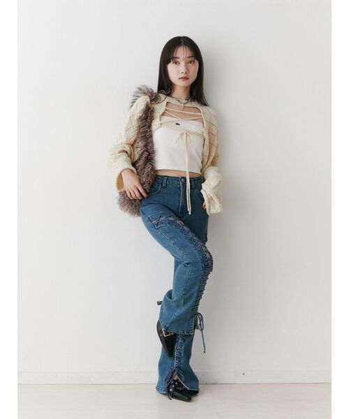 jouetie（ジュエティ）の「チュールショルダーバッグ（ショルダーバッグ・レディース・レッド/アイボリー/その他1・FREE）」の13枚目の写真