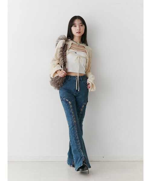 jouetie（ジュエティ）の「チュールショルダーバッグ（ショルダーバッグ・レディース・レッド/アイボリー/その他1・FREE）」の14枚目の写真