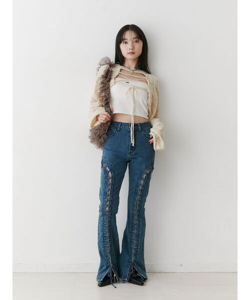 jouetie（ジュエティ）の「チュールショルダーバッグ（ショルダーバッグ・レディース・レッド/アイボリー/その他1・FREE）」の15枚目の写真