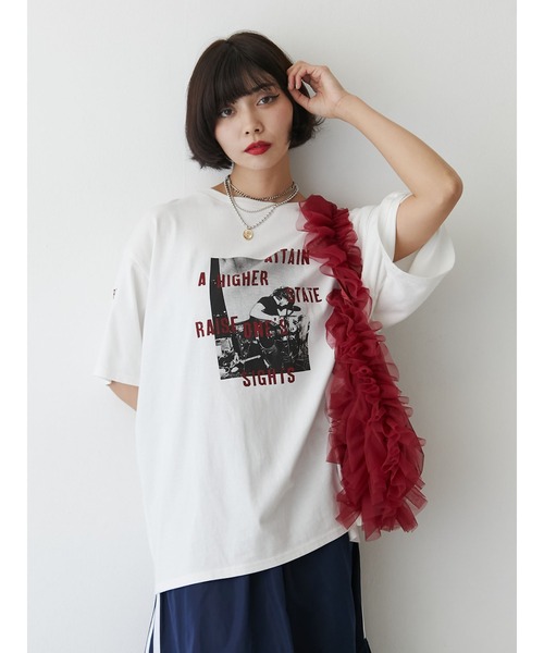 jouetie（ジュエティ）の「チュールショルダーバッグ（ショルダーバッグ・レディース・レッド/アイボリー/その他1・FREE）」の20枚目の写真