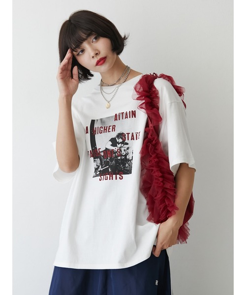 jouetie（ジュエティ）の「チュールショルダーバッグ（ショルダーバッグ・レディース・レッド/アイボリー/その他1・FREE）」の21枚目の写真