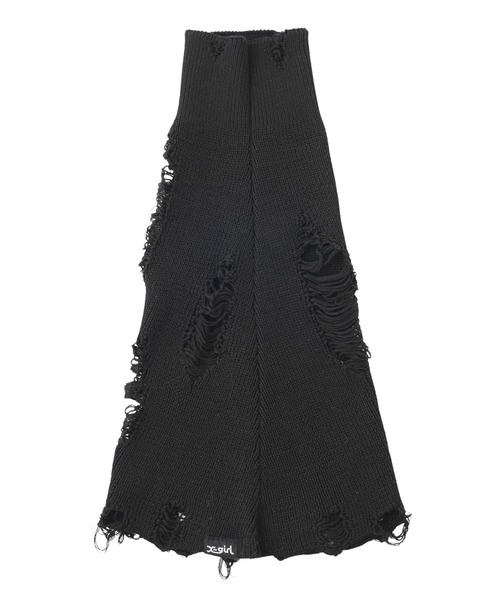 X-girl(エックスガール)の「DISTRESSED LEG WARMER(レッグウォーマー・レディース・ブラック/ホワイト・ONE SIZE)」の12枚目の写真