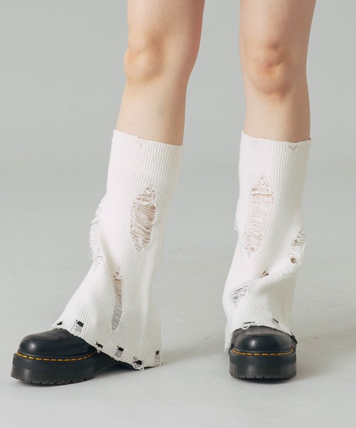 X-girl(エックスガール)の「DISTRESSED LEG WARMER(レッグウォーマー・レディース・ブラック/ホワイト・ONE SIZE)」の19枚目の写真