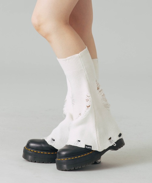 X-girl(エックスガール)の「DISTRESSED LEG WARMER(レッグウォーマー・レディース・ブラック/ホワイト・ONE SIZE)」の18枚目の写真