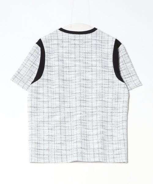 MMMM（エムエムエムエム）の「MMMM/カットツイード アームホールラインTEE（Tシャツ/カットソー・メンズ・ブラック/ベージュ・MEDIUM/LARGE）」の6枚目の写真