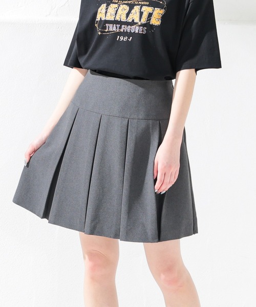 Honeys（ハニーズ）の「プリーツミニスカート（スカート・レディース・アイボリー/ブラック/チャコールグレー・SS/S/M/L/LL）」の13枚目の写真