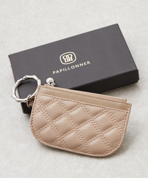 【新品】イアパピヨネ キルティングカードケース ブラック PAPILLONNER（パピヨネ）の「キルティングカードケース（キー
