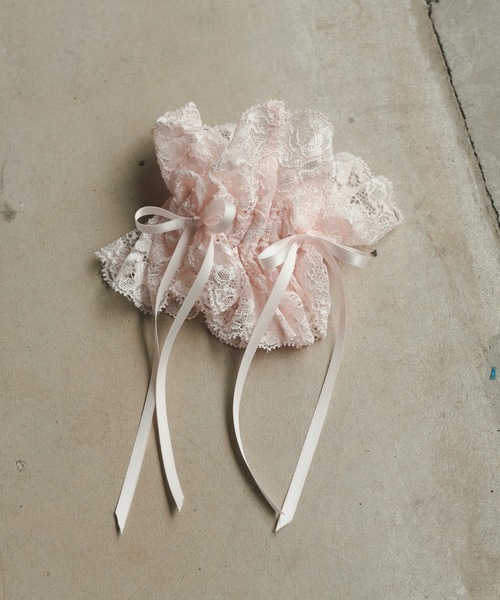 GOLDY（ゴールディ）の「レース リボン ハング シュシュ（シュシュ・レディース・ブラック/ピンク/レッド/ホワイト・FREE）」の5枚目の写真