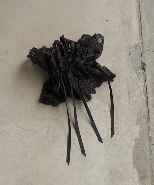 GOLDY（ゴールディ）の「レース リボン ハング シュシュ（シュシュ・レディース・ブラック/ピンク/レッド/ホワイト・FREE）」の6枚目の写真