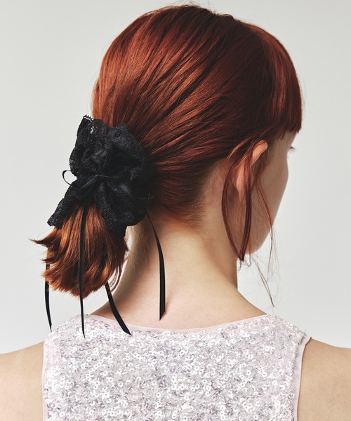 GOLDY（ゴールディ）の「レース リボン ハング シュシュ（シュシュ・レディース・ブラック/ピンク/レッド/ホワイト・FREE）」の7枚目の写真