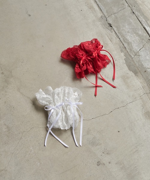 GOLDY（ゴールディ）の「レース リボン ハング シュシュ（シュシュ・レディース・ブラック/ピンク/レッド/ホワイト・FREE）」の15枚目の写真