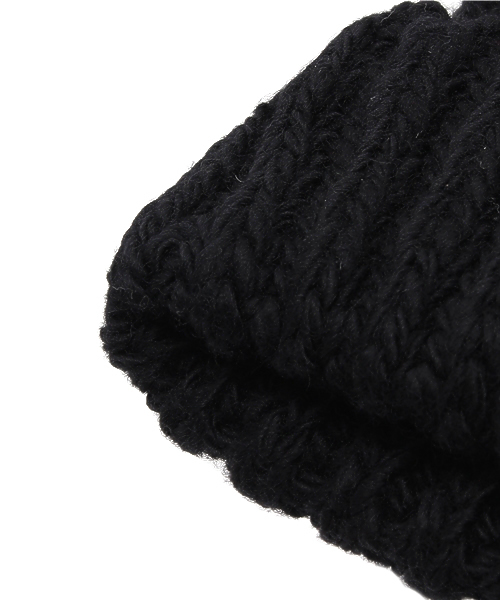 HIGHLAND 2000（ハイランドトゥーサウザンド）の「HIGHLAND2000ニットキャップ/204-HL2-1001（ニットキャップ/ビーニー・レディース・ブラック系その他/ブラック/ホワイト・FREE）」の5枚目の写真