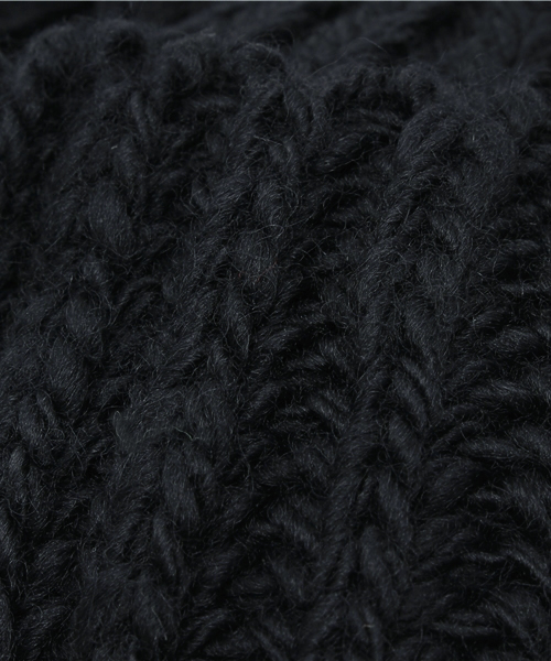 HIGHLAND 2000（ハイランドトゥーサウザンド）の「HIGHLAND2000ニットキャップ/204-HL2-1001（ニットキャップ/ビーニー・レディース・ブラック系その他/ブラック/ホワイト・FREE）」の7枚目の写真