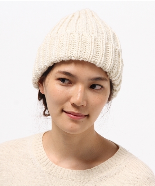 HIGHLAND 2000（ハイランドトゥーサウザンド）の「HIGHLAND2000ニットキャップ/204-HL2-1001（ニットキャップ/ビーニー・レディース・ブラック系その他/ブラック/ホワイト・FREE）」の8枚目の写真