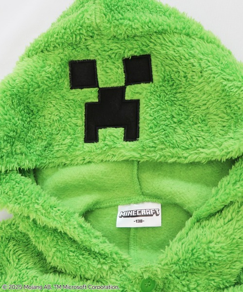 RUGGEDWORKS(ラゲッドワークス)の「《マインクラフト》 キッズ パジャマ フリース なりきりフード(ルームウェア/パジャマ・キッズ・ブラック/グリーン・150/130)」の4枚目の写真
