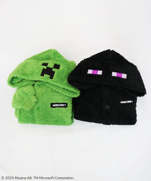 RUGGEDWORKS(ラゲッドワークス)の「《マインクラフト》 キッズ パジャマ フリース なりきりフード(ルームウェア/パジャマ・キッズ・ブラック/グリーン・150/130)」の11枚目の写真