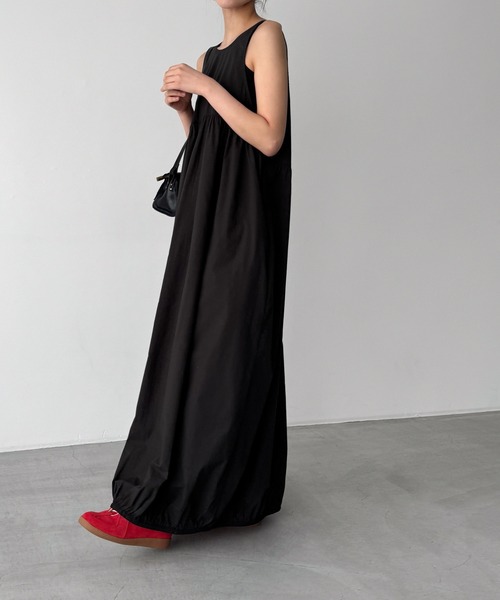 CANAL JEAN（キャナルジーン）の「RED CHOP WORKS　コットンバルーンワンピース（ワンピース・レディース・ブラック・ONE SIZE）」の3枚目の写真