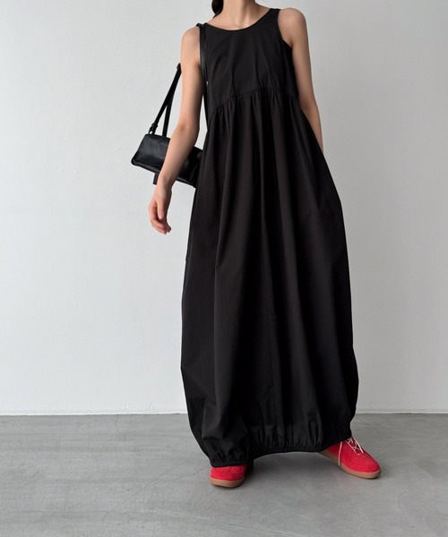 CANAL JEAN（キャナルジーン）の「RED CHOP WORKS　コットンバルーンワンピース（ワンピース・レディース・ブラック・ONE SIZE）」の5枚目の写真