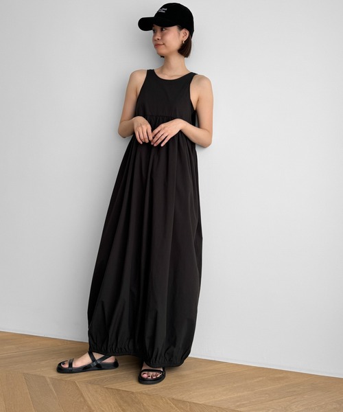 CANAL JEAN（キャナルジーン）の「RED CHOP WORKS　コットンバルーンワンピース（ワンピース・レディース・ブラック・ONE SIZE）」の7枚目の写真