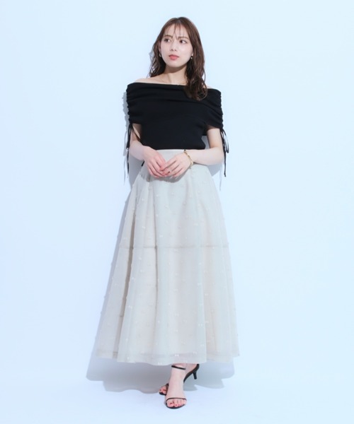 今季・新作◇Mystrada◇リボン刺繍スカート - メルカリ