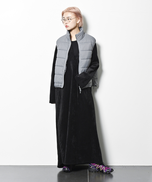 CITYSHOP(シティーショップ)の「《追加》VELVETEEN KAFTAN DRESS:ワンピース(ワンピース・レディース・ブラック/ブルー系その他/ホワイト・36/38)」の4枚目の写真