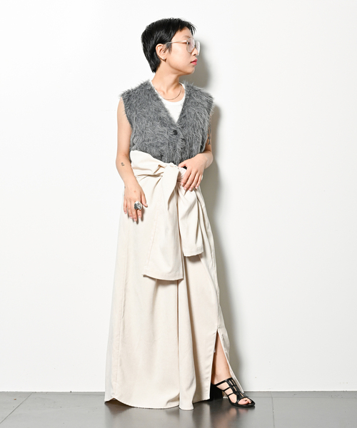 CITYSHOP(シティーショップ)の「《追加》VELVETEEN KAFTAN DRESS:ワンピース(ワンピース・レディース・ブラック/ブルー系その他/ホワイト・36/38)」の14枚目の写真